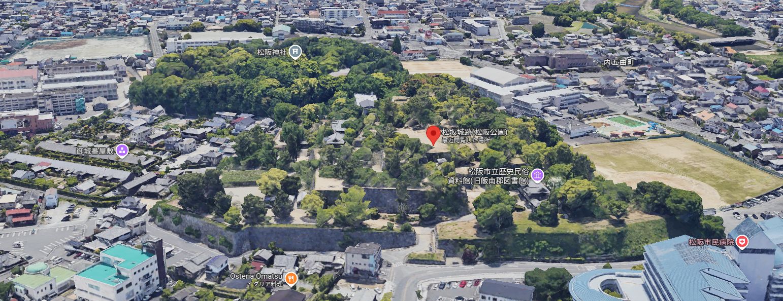 松阪城3D（Googleマップより）